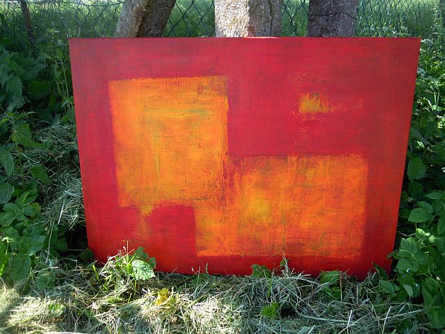 Spachtelei in Rot (6) 60x80